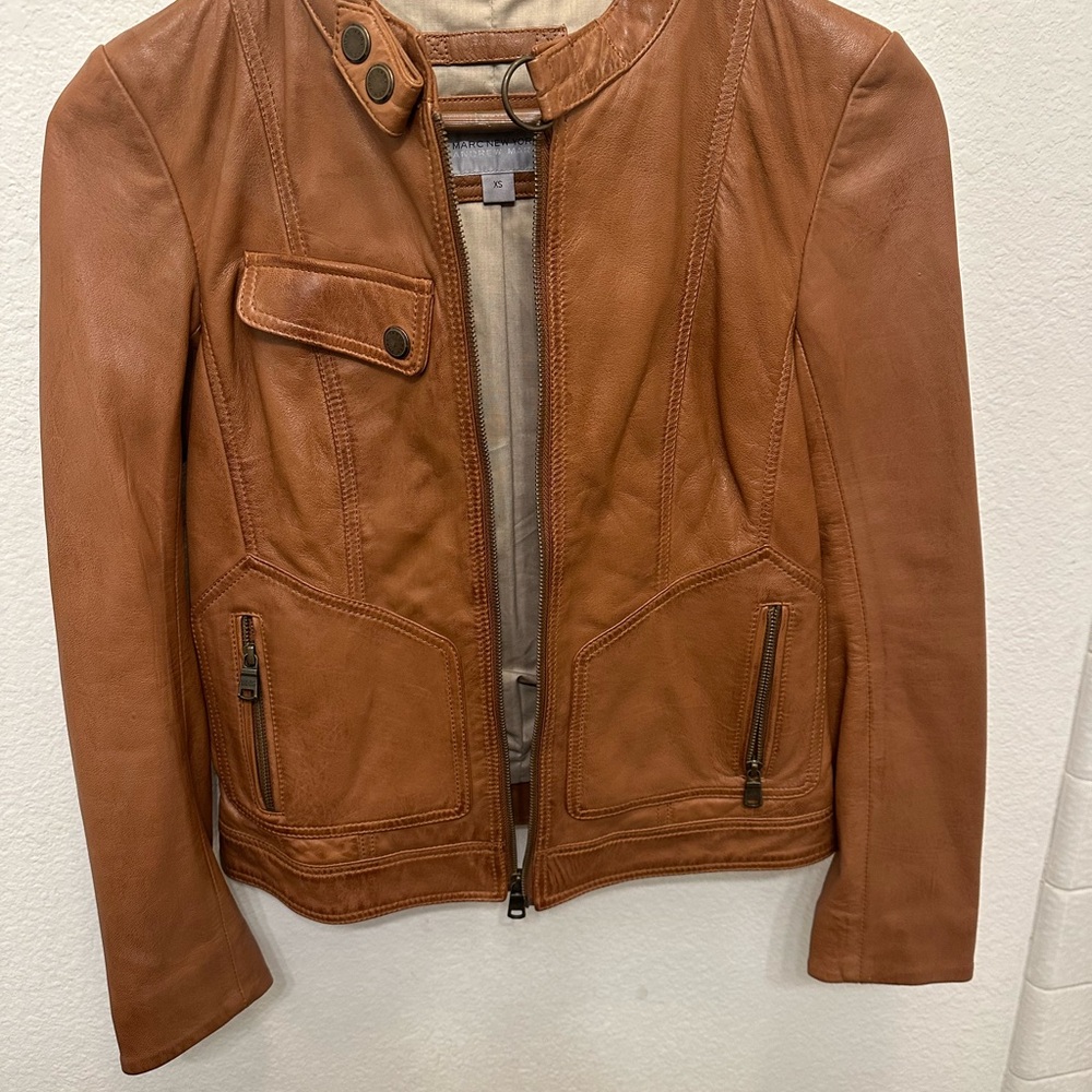 Women's Tan Leather Jacket